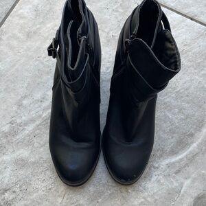 BAMBOO Sleek Black Ankle Boots